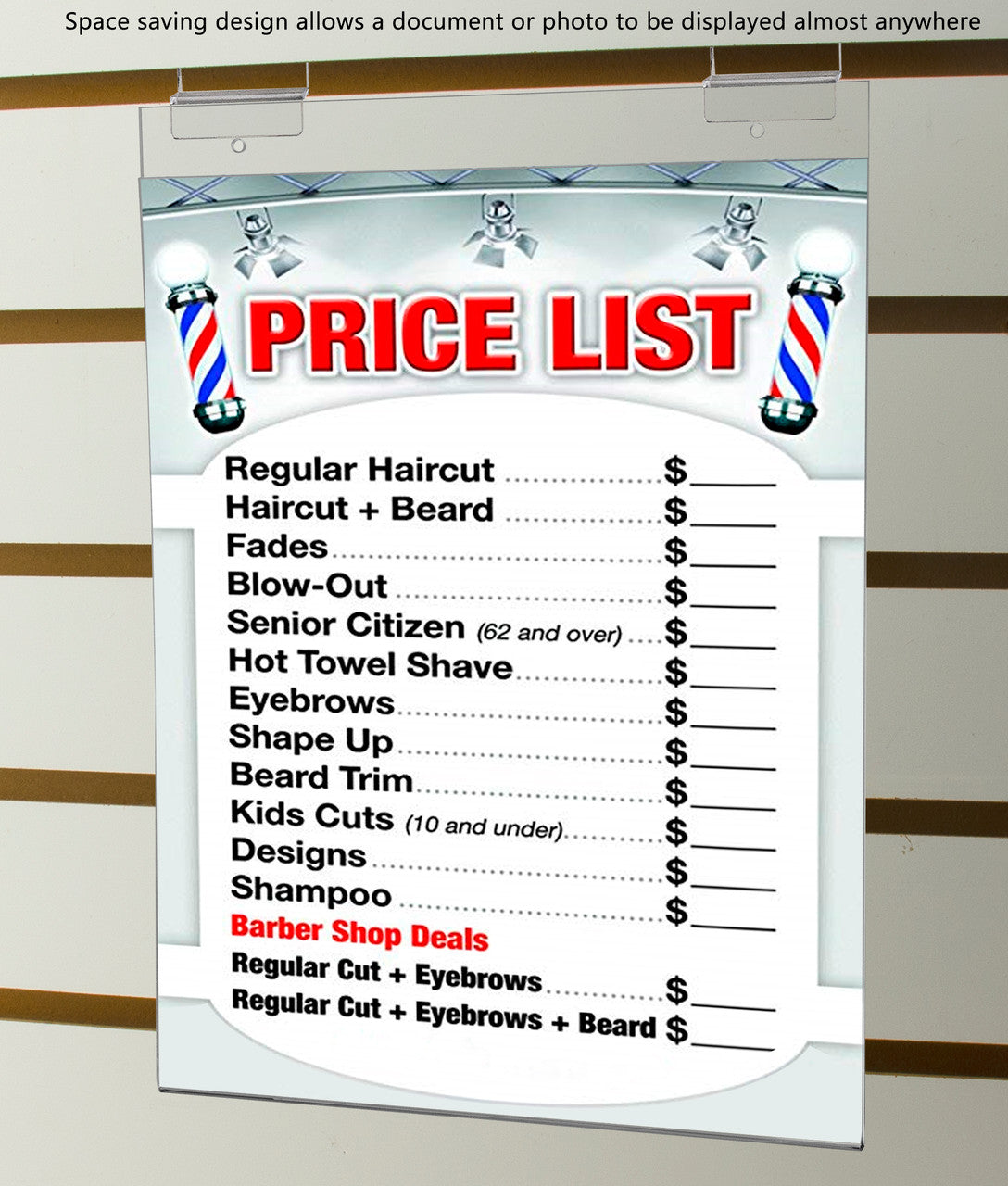 11"W x 14"H Slatwall Sign Holder Poster Display