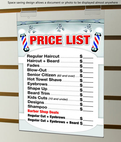 11"W x 14"H Slatwall Sign Holder Poster Display