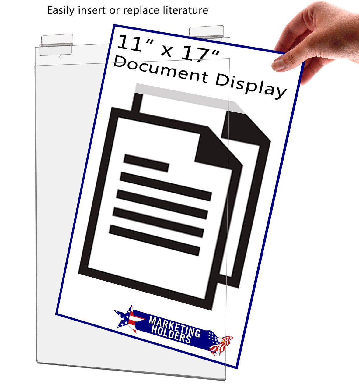 Poster Holder for Slotted Walls