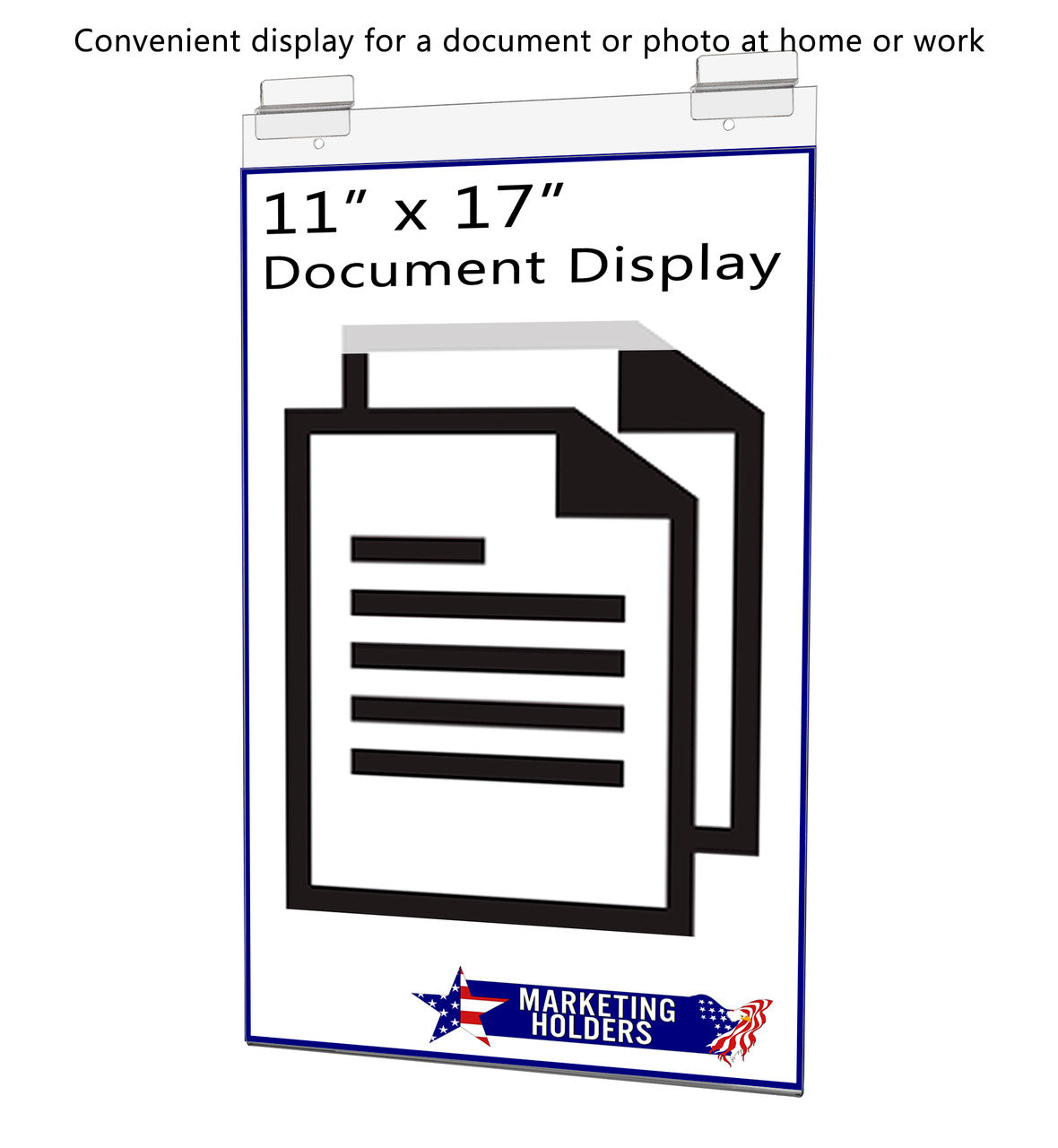 11"W x 17"H Slatwall Sign Holder Poster Display