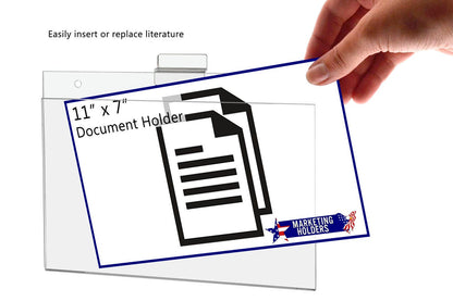 11"W x 7"H Slatwall Sign Holder for Pricing Sales and Specials