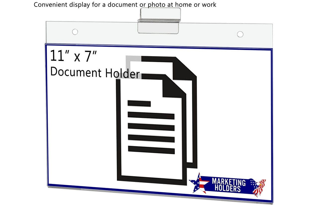 11"W x 7"H Slatwall Sign Holder for Pricing Sales and Specials