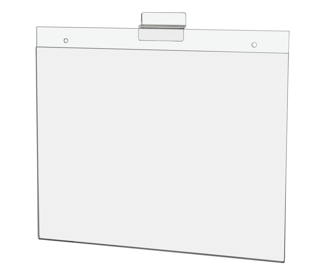 Slatwall Ad Frame Sign Holder Clear Wall Mount