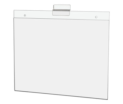 Slatwall Ad Frame Sign Holder Clear Wall Mount