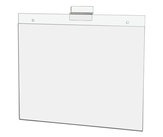 Slatwall Ad Frame Sign Holder Clear Wall Mount
