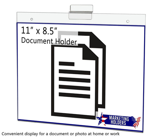 Eleven Inch Wide by Eight and a Half Inch High Slatwall Sign Holder POP Retail Display Frame