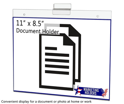 11"W x 8.5"H Slatwall Sign Holder for Pricing Sales and Specials