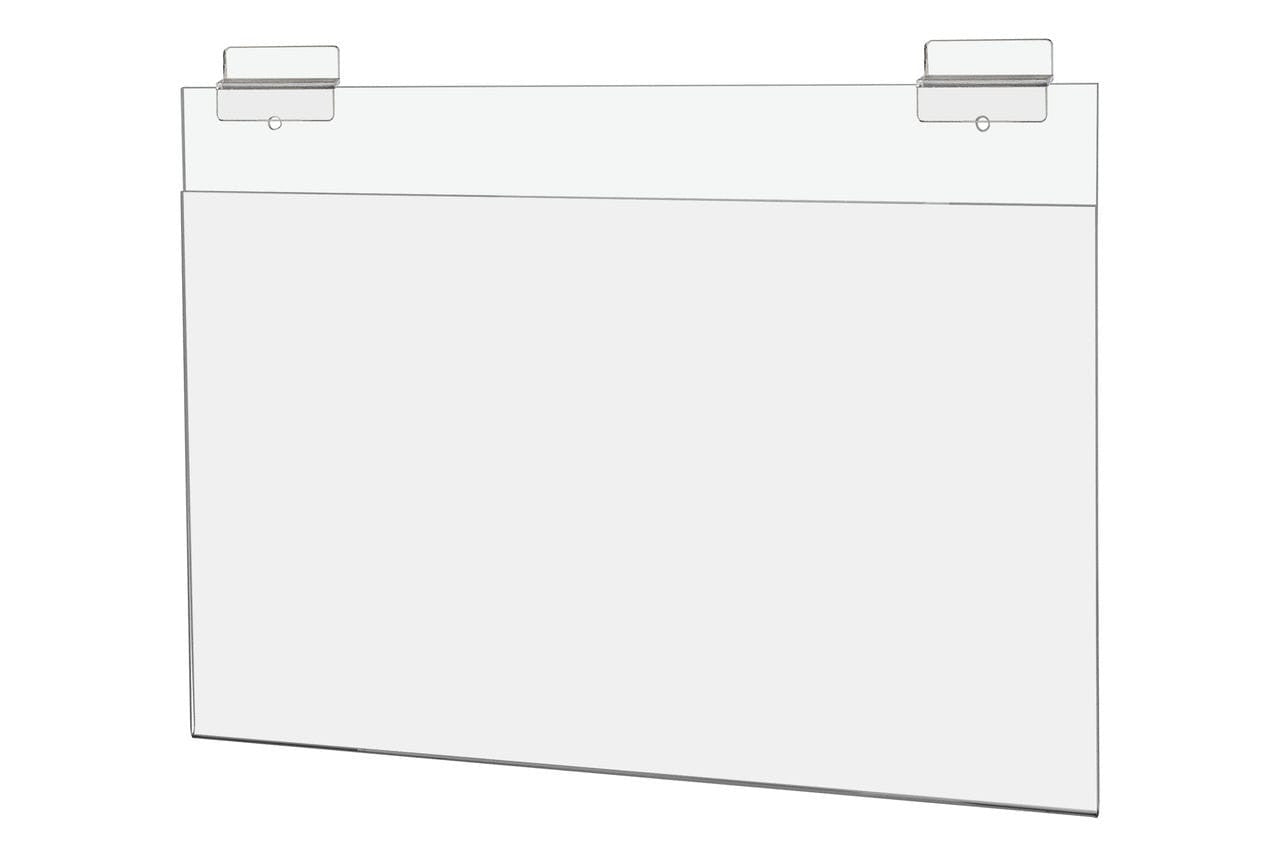 14"W x 8.5"H Slatwall Ad Frame Large Horizontal Display Holder