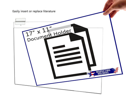 17"W x 11"H Slatwall Sign Holder Poster Display