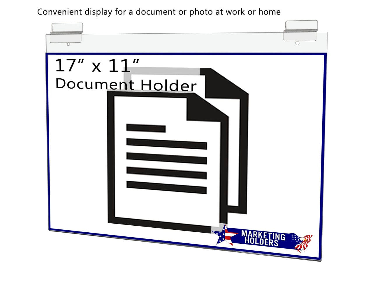 17"W x 11"H Slatwall Sign Holder Poster Display