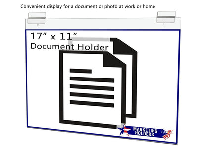 17"W x 11"H Slatwall Sign Holder Poster Display