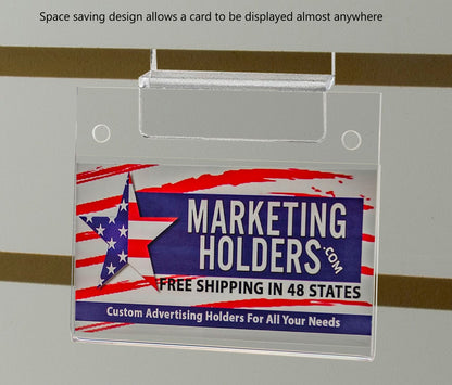 3.5"W x 2"H Slatwall Business Card Sign Holder Price Tag Display