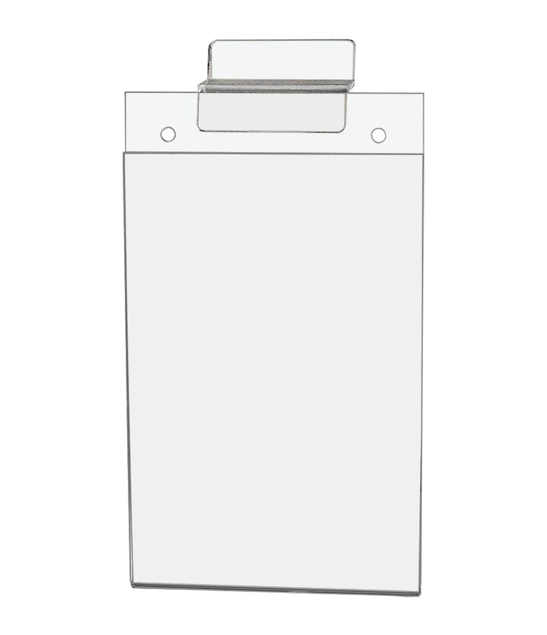 4"W x 6"H Slatwall Sign Holder for Pricing Sales and Specials