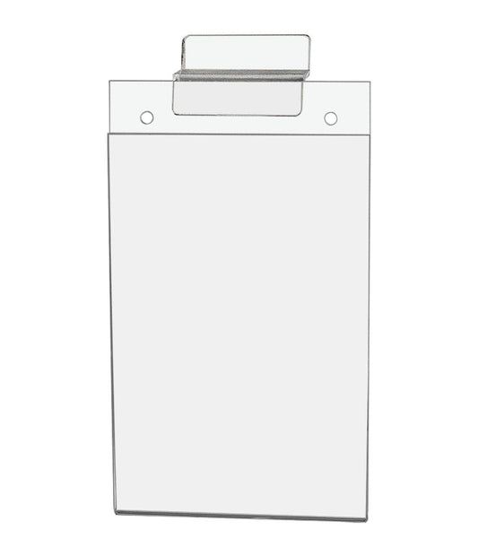 4"W x 6"H Slatwall Sign Holder for Pricing Sales and Specials