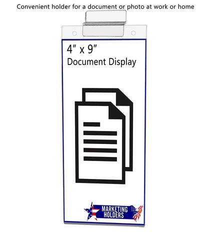 4"W x 9"H Slatwall Sign Holder for Pricing Sales and Specials