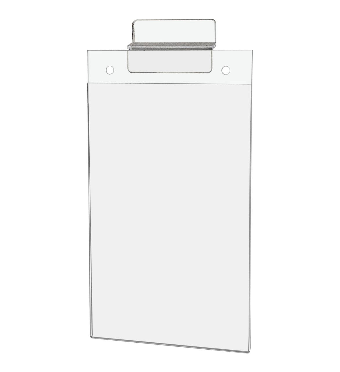 5.5"W x 8.5"H Slatwall Sign Holder for Pricing Sales and Specials