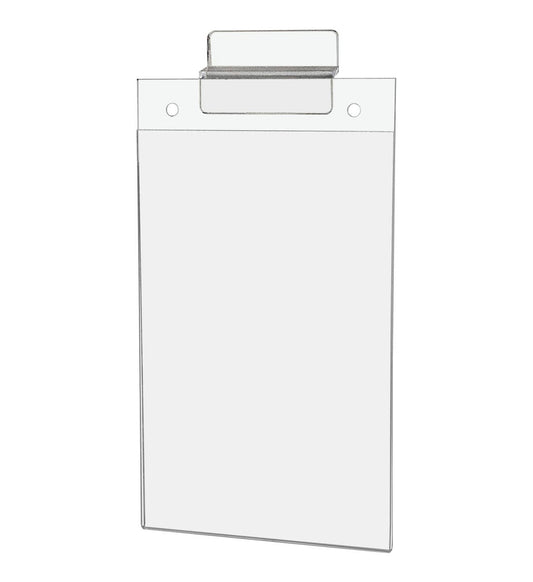 5.5"W x 8.5"H Slatwall Sign Holder for Pricing Sales and Specials