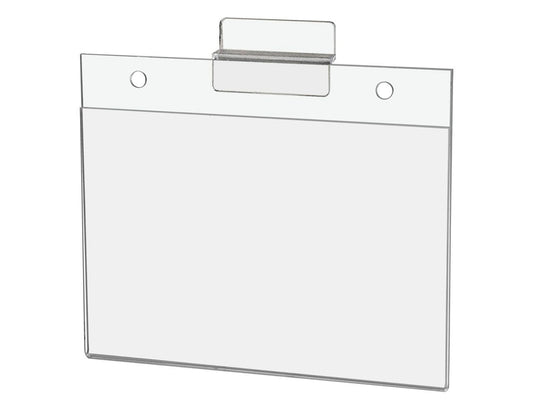 6"W x 4"H Slatwall Sign Holder for Pricing Sales and Specials
