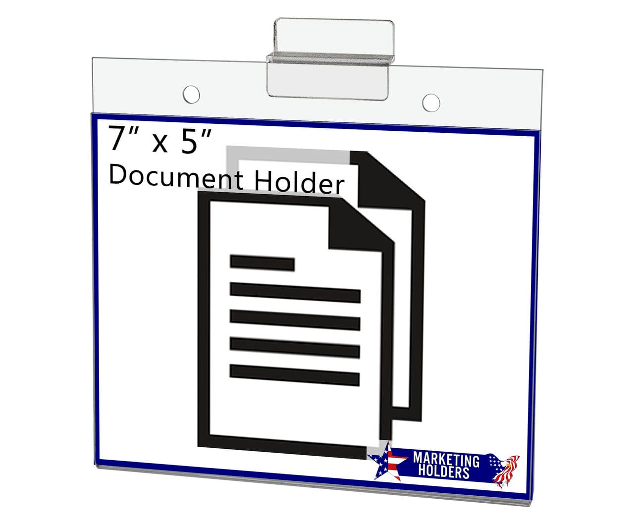 7"W x 5"H Slatwall Sign Holder for Pricing Sales and Specials