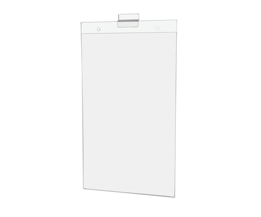 8.5"W x 14"H Slatwall Sign Holder for Pricing Sales and Specials