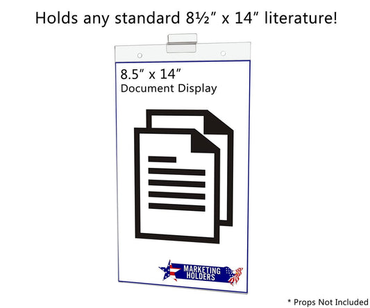 8.5"W x 14"H Slatwall Sign Holder for Pricing Sales and Specials