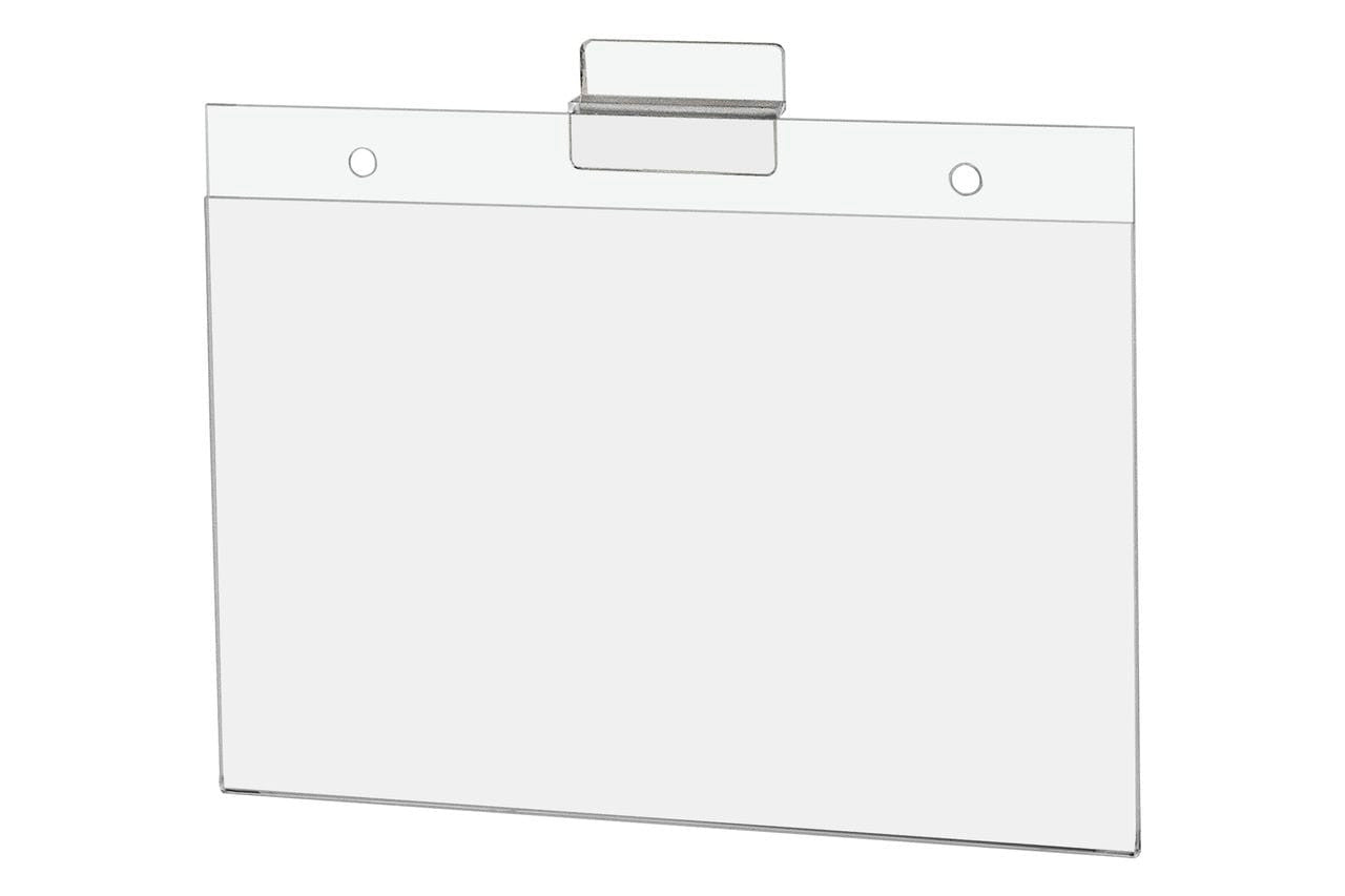 8.5"W x 5.5"H Slatwall Sign Holder for Pricing Sales and Specials