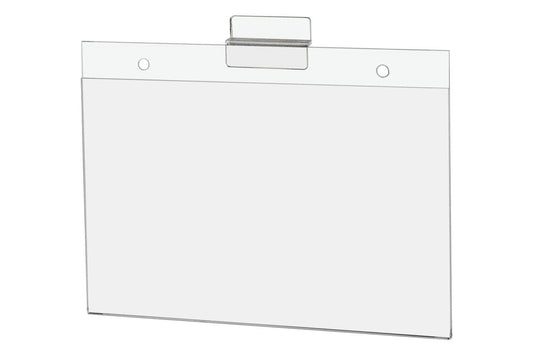8.5"W x 5.5"H Slatwall Sign Holder for Pricing Sales and Specials