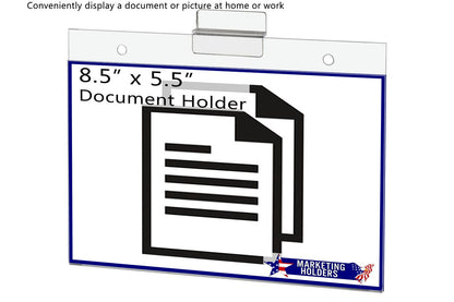 8.5"W x 5.5"H Slatwall Sign Holder for Pricing Sales and Specials
