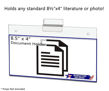 8.75"W x 4"H Slatwall Sign Holder Product UPC Code Display