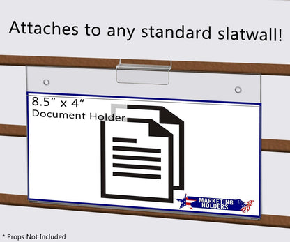 8.75"W x 4"H Slatwall Sign Holder Product UPC Code Display