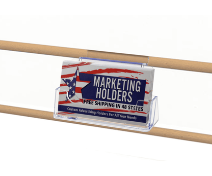 Slatwall Single Pocket Business or Gift Card Holder with Grip