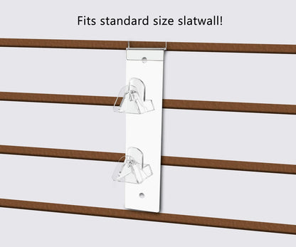 Fits standard size slatwall
