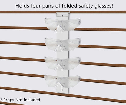 Slatwall Eyewear Holder 4 Tier Hanging Acrylic Rack