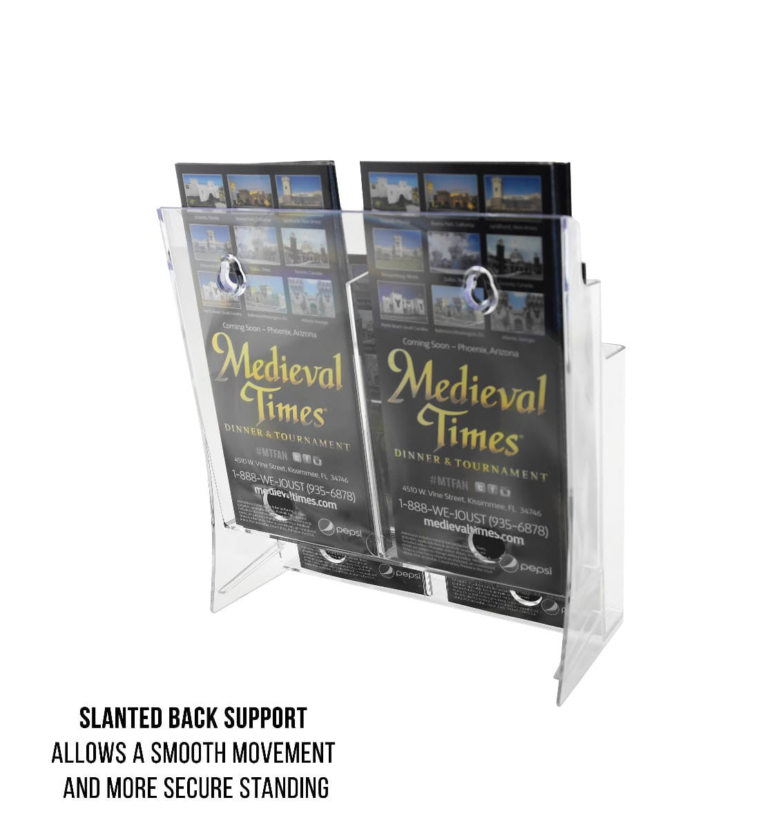 Brochure Holder for Trifolds and Magazines Wall or Countertop