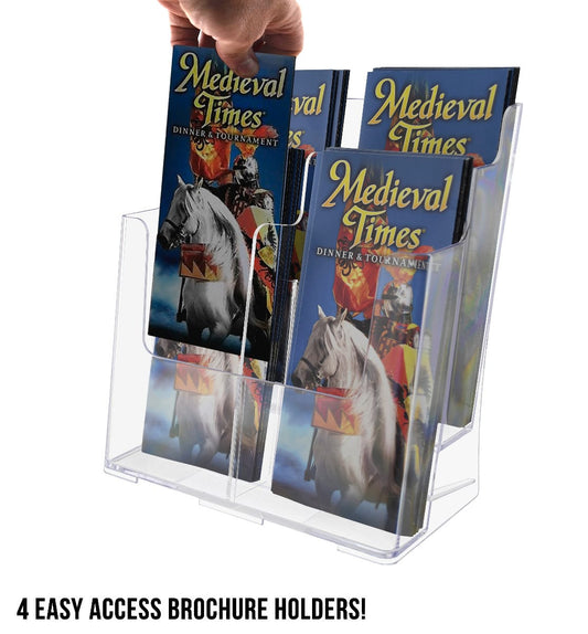 Brochure Holder for Trifolds and Magazines Wall or Countertop
