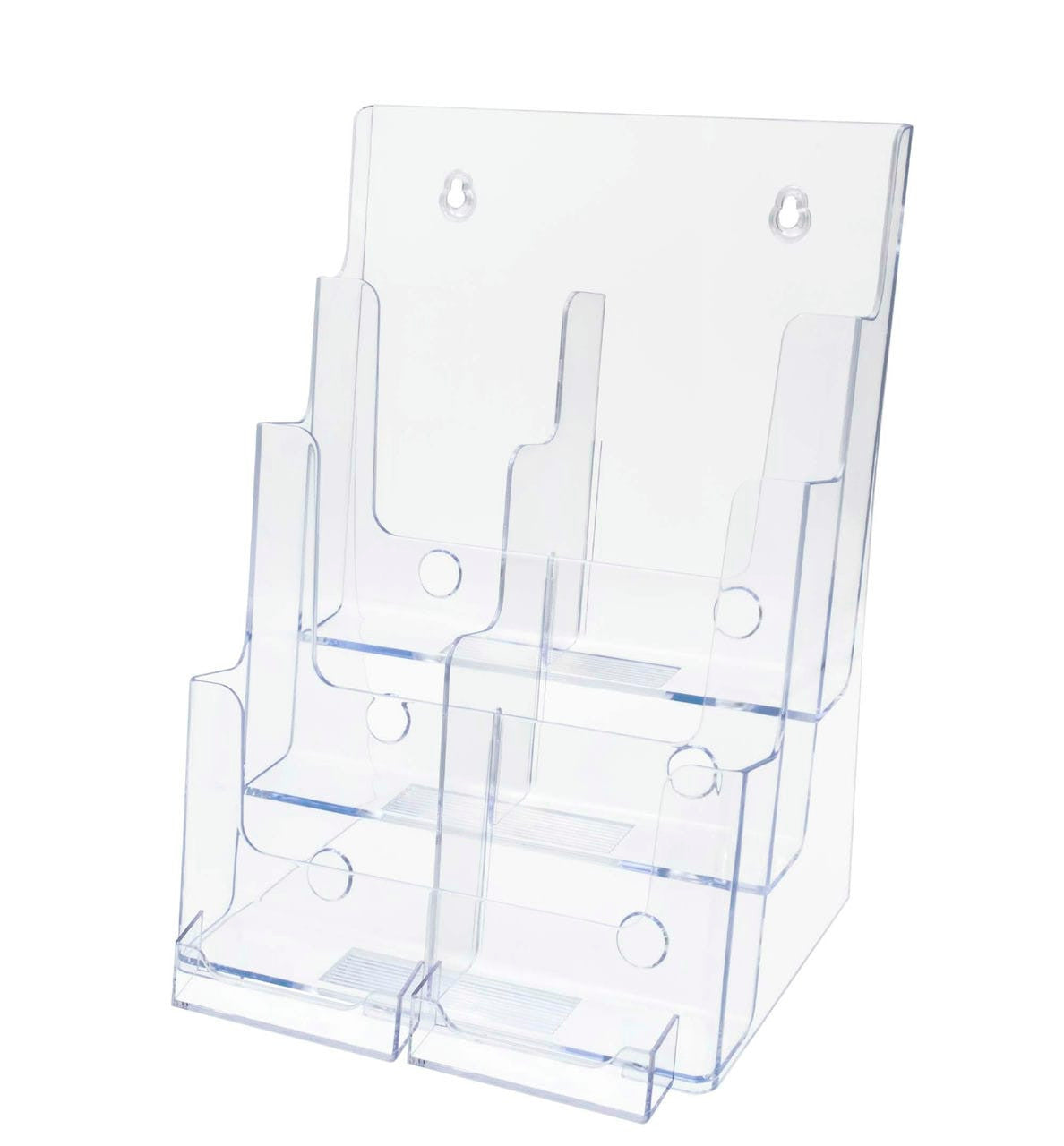 Brochure Holder for Trifolds and Flyers with Business Card Slot