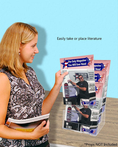 Brochure Holder for Trifolds and Flyers Wall or Countertop