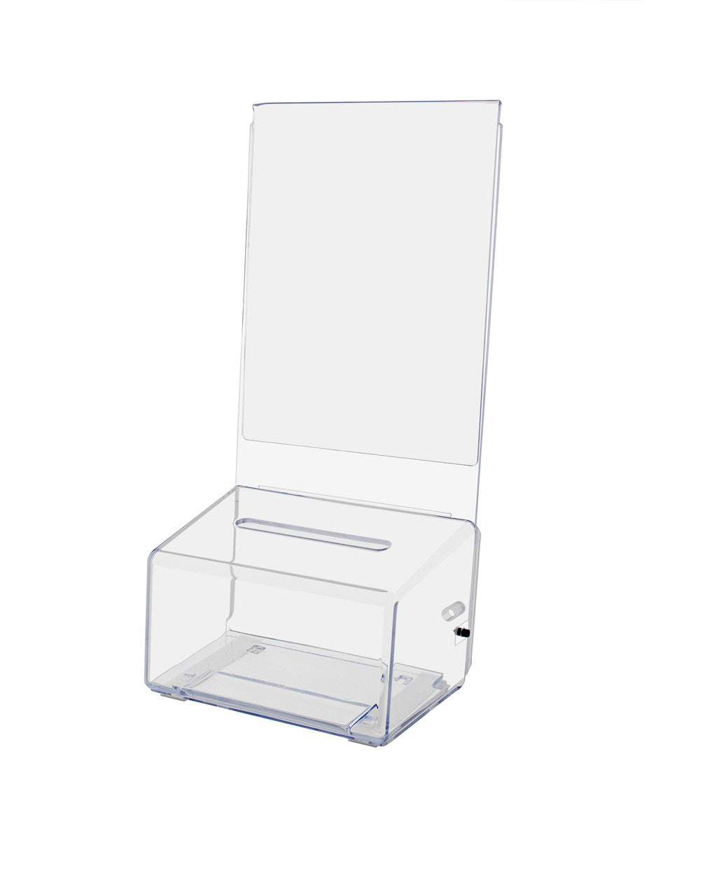 5"W Small Locking Ballot Box with 5" x 7" Sign Holder