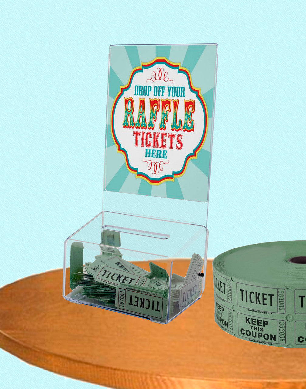 5"W Small Locking Ballot Box with 5" x 7" Sign Holder