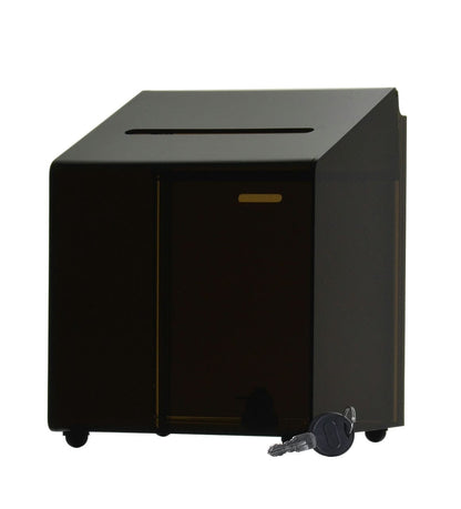 Six and a Half Inches Wide Counter Top Lock on Back Ballot Box Smoke