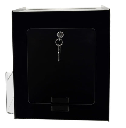 Locking ballot box with two keys