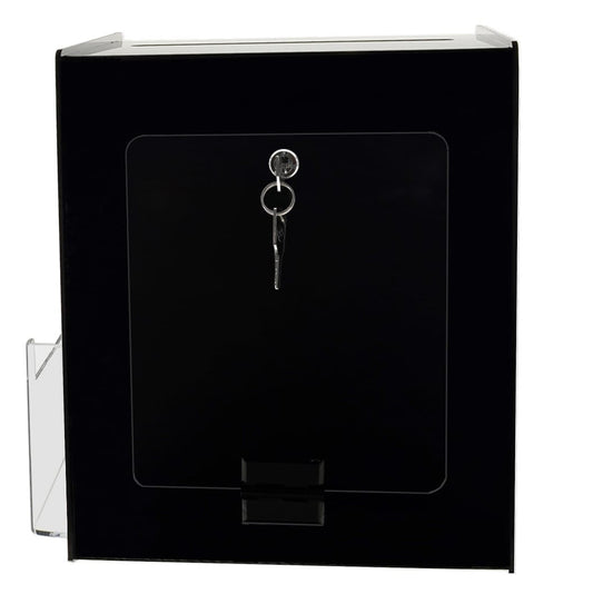 Locking ballot box with two keys