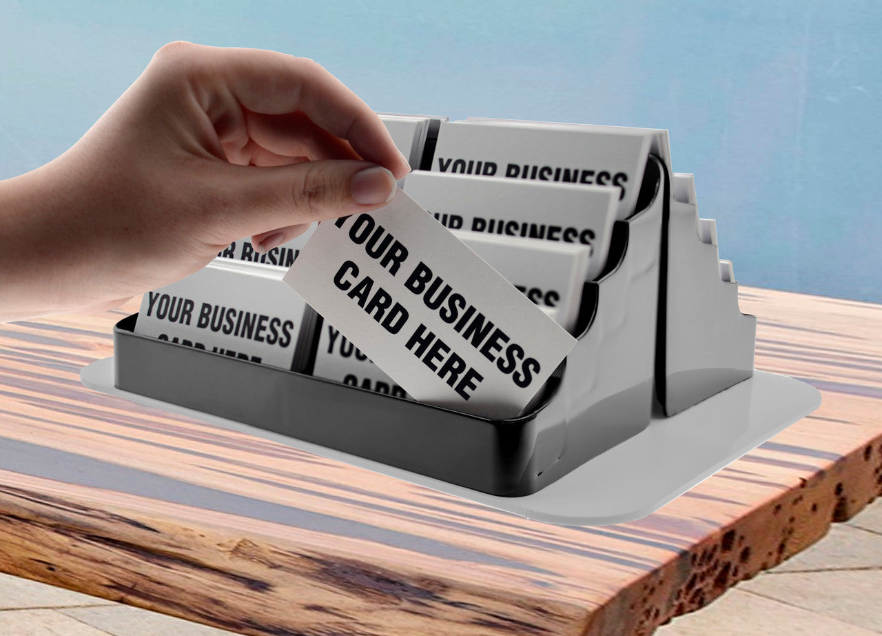 Spinning Business Card Holder 16 Pocket Counter Display