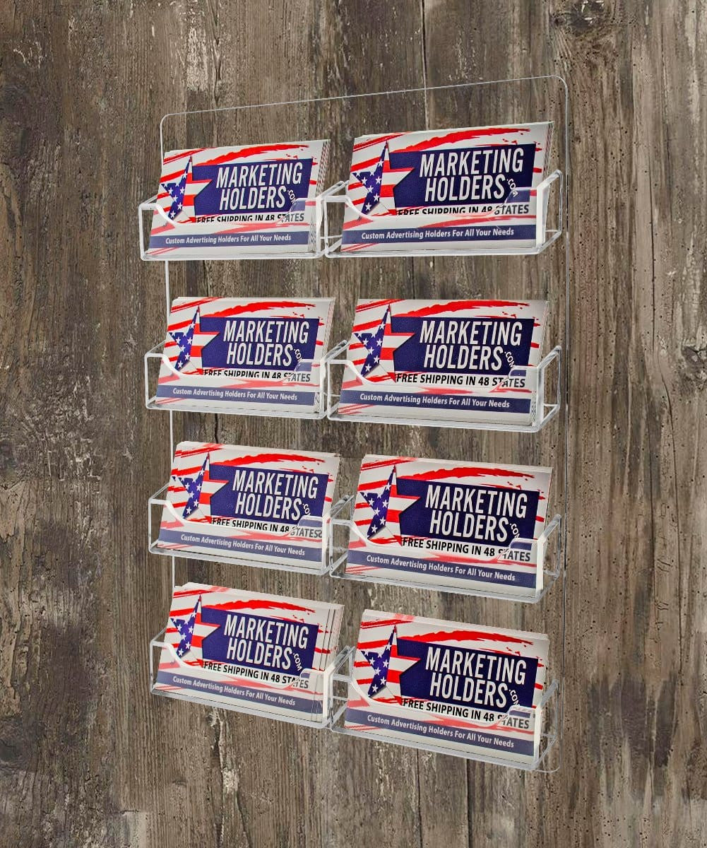 8 Pocket Wall Mount Business Card Holder