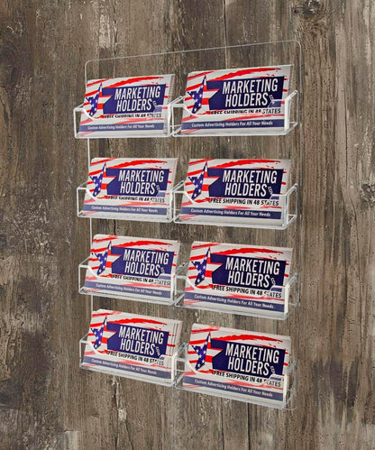 8 Pocket Wall Mount Business Card Holder