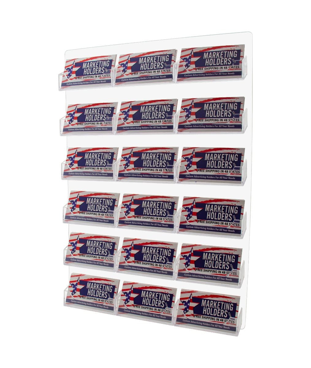 Eighteen Pocket Wall Appointment Card Contact Information Business Card Rack Holder Vertical Hanging full of business cards