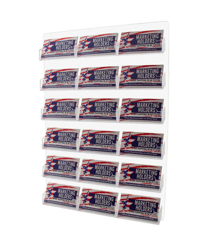 Eighteen Pocket Wall Appointment Card Contact Information Business Card Rack Holder Vertical Hanging full of business cards