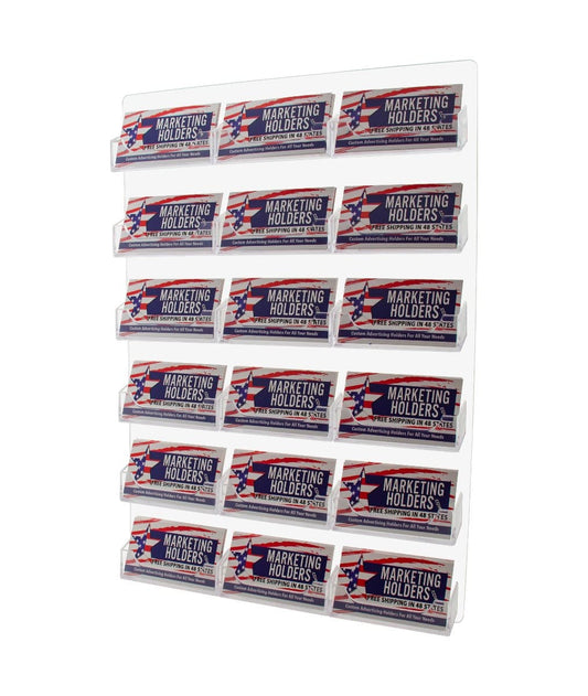 Eighteen Pocket Wall Appointment Card Contact Information Business Card Rack Holder Vertical Hanging full of business cards