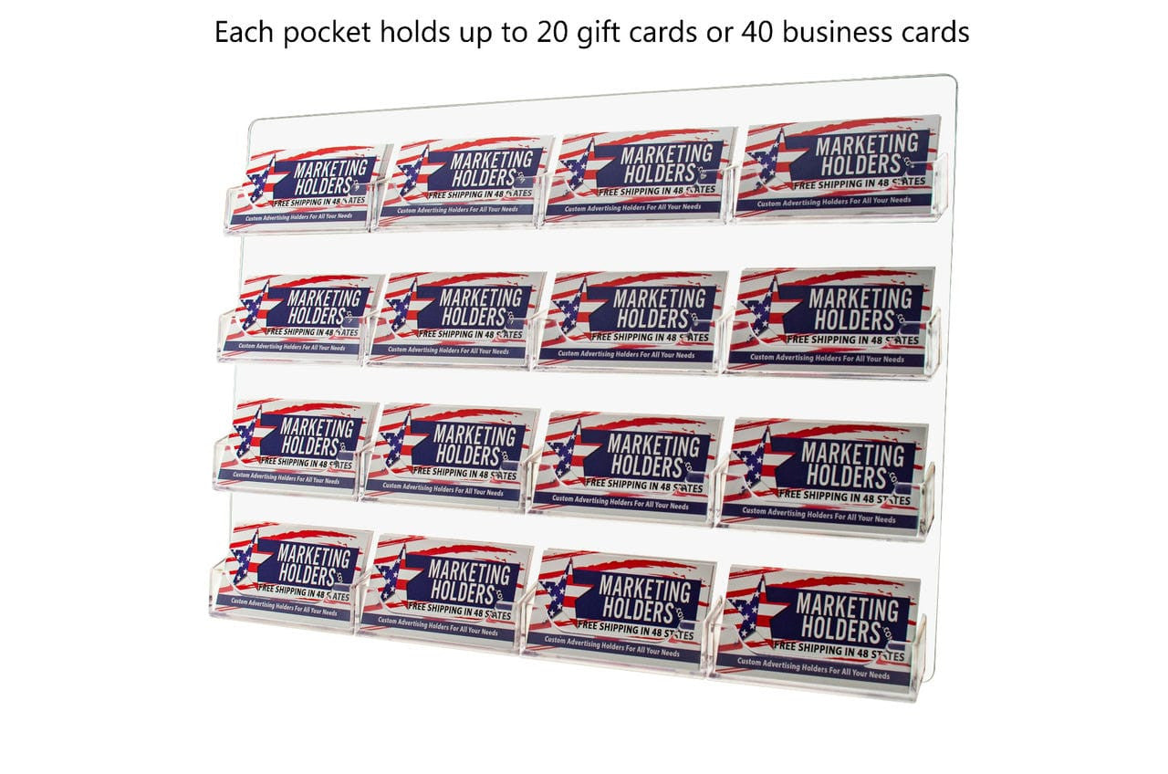 Pockets Wall Business Card Rack Holder Hanging Membership Card