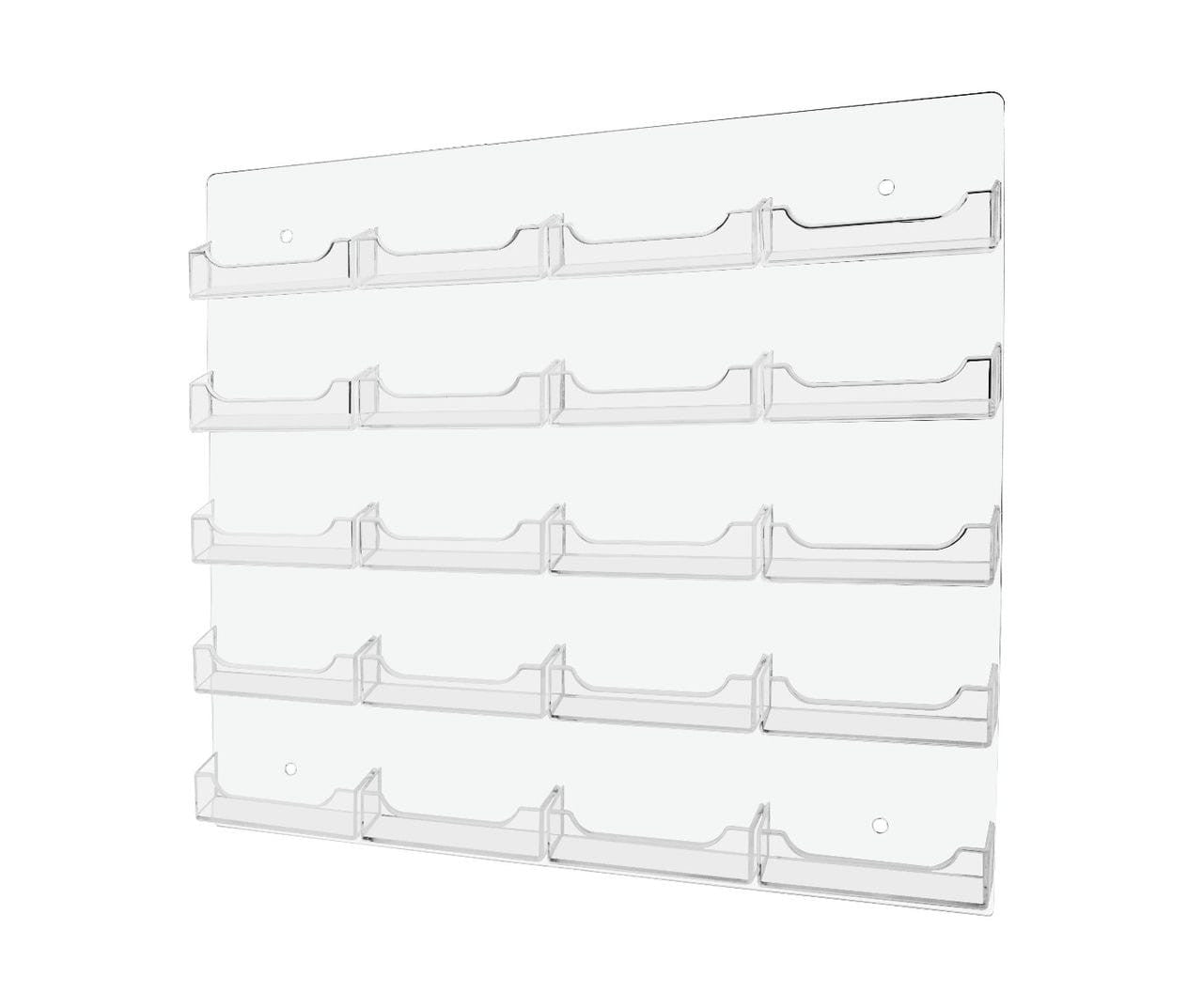Twenty Pocket Wall Business Card Holder Hanging Rack Membership Cards